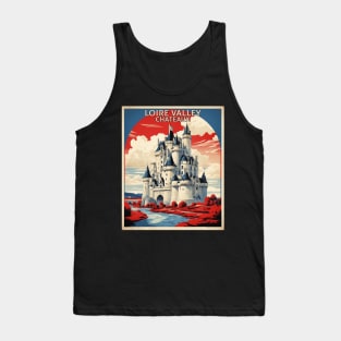 Loire Valley Chateaux France Tourism Vintage Poster Tank Top